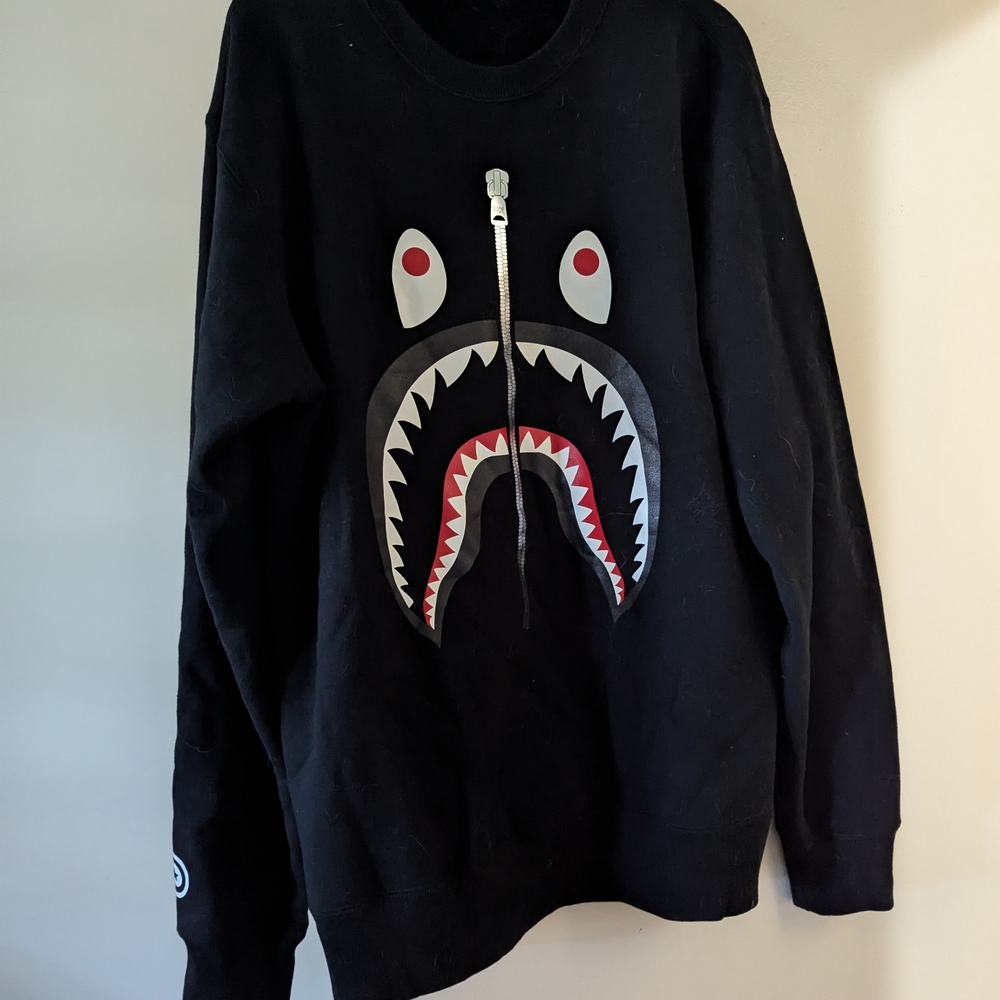 Bape - Shark Face Crewneck Pullover, Size 2X, NWOT
